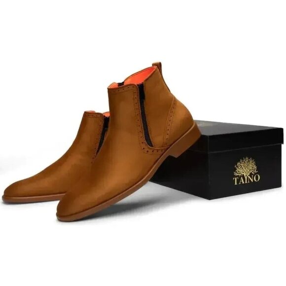 NEW TAYNO Men's Size 9 Camel The Coupe Chelsea Boots - Picture 1 of 7
